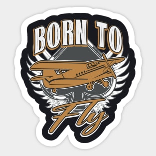 Born to Fly Pilot Gift Sticker